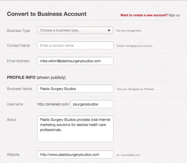 Pinterest Setup Pinterest Business Conversion setup screen