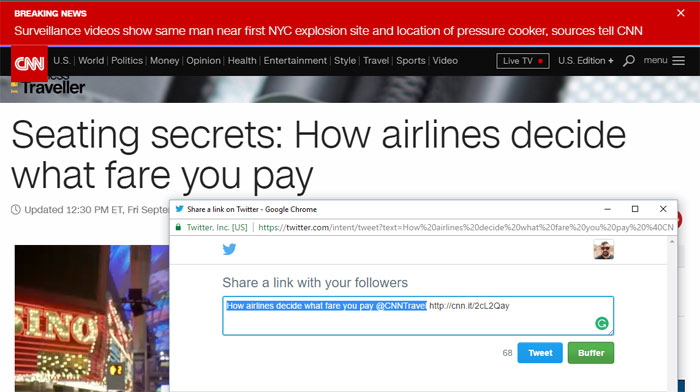 Screencap of CNN article